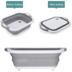 Multifunctional Cutting Board Foldable Sink Drain Basket