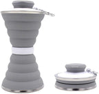 Sports outdoor silicone kettle folding cup