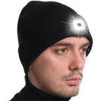Unisex Winter Warm Knit Hat Head Torch Cap