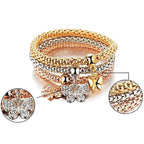 Charm Rhinestone Popcorn Bracelet
