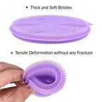Food Grade Multi-Function Antibacterial Silicone Scrubber Sponge Cleaning Brush Kitchen ， 5pcs