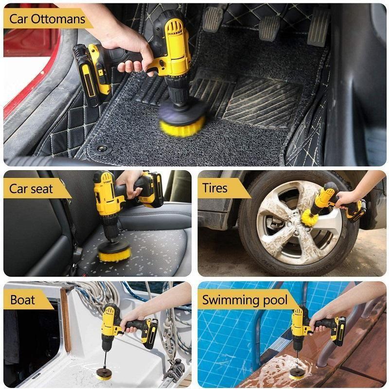 Bathroom Floor Kitchen Car Maintenance Cleaning Brush,Cordless Drill NOT Included
