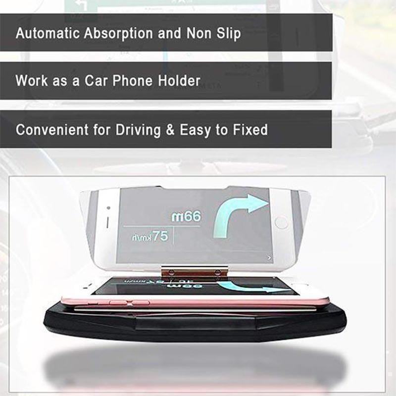 Wireless Head-Up Display for Navigation and Car Stats with Auto-Adjusting Sensor
