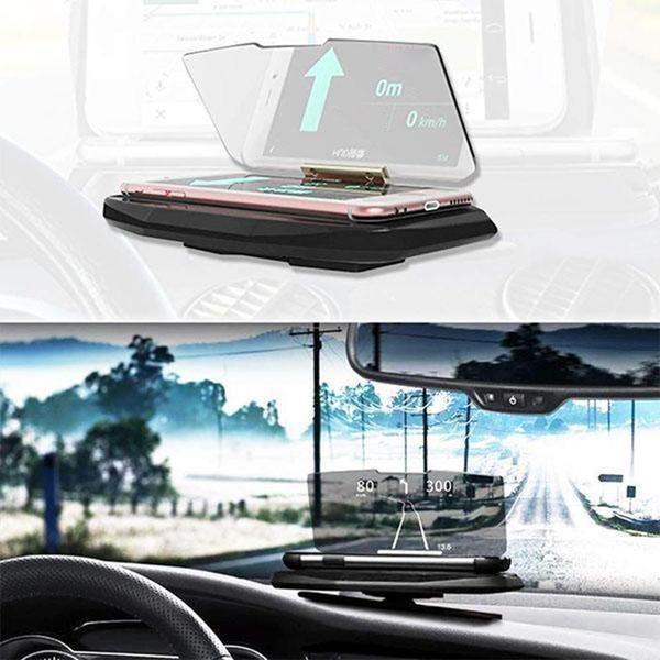Wireless Head-Up Display for Navigation and Car Stats with Auto-Adjusting Sensor