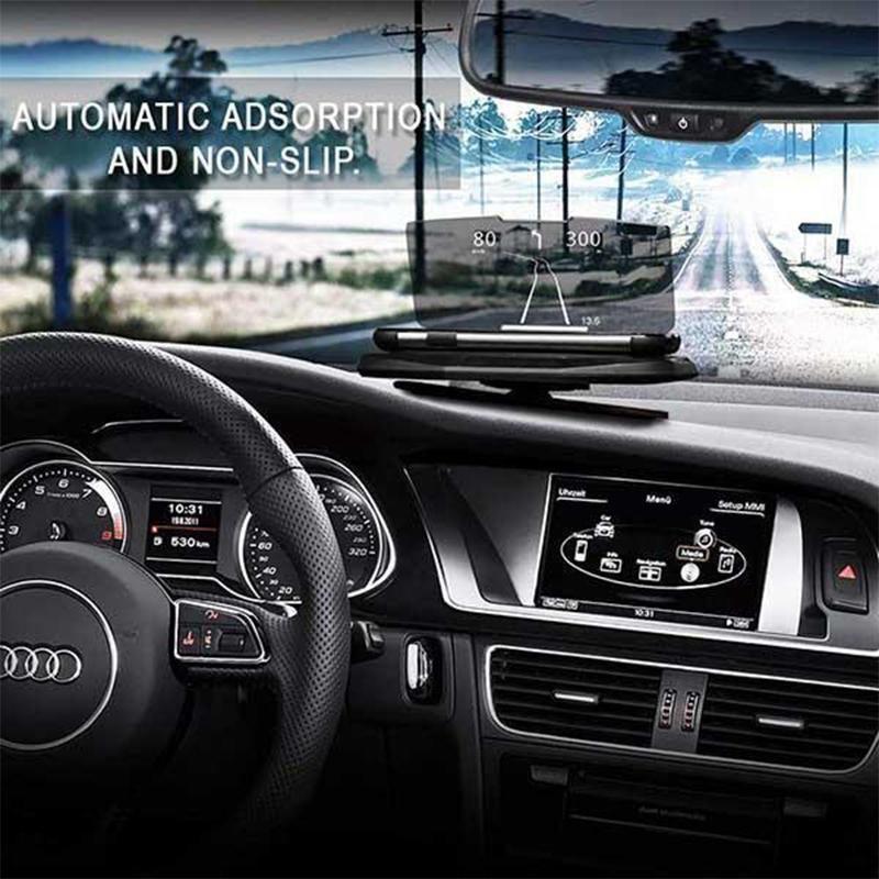 Wireless Head-Up Display for Navigation and Car Stats with Auto-Adjusting Sensor