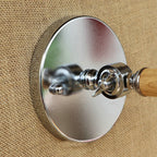 Vintage Orb Wall Light Fixture 1 Lamp Clear Glass Wall Lamp in Chrome for Bathroom, 8"/4"/6" Wide Wooden Arm