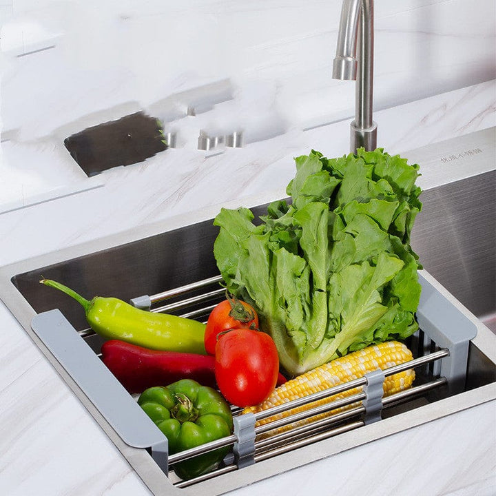 Expandable Sink Draining Rack – Space-saving Dish and Vegetable Holder for the Kitchen
