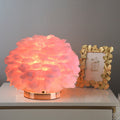 Luxury Feather Table Lamp Bedroom or Nightstand Light