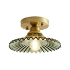 Ceiling Light Vintage Glass Flushmount Fixture