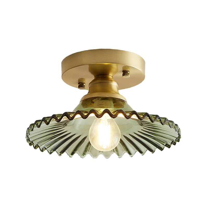 Ceiling Light Vintage Glass Flushmount Fixture