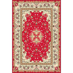 Multicolored bedroom rug Moroccan medallion floral pattern rug made of polyester pet-friendly rug
