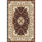 Multicolored bedroom rug Moroccan medallion floral pattern rug made of polyester pet-friendly rug