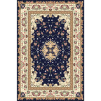 Multicolored bedroom rug Moroccan medallion floral pattern rug made of polyester pet-friendly rug
