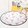 Stylish children's rug in white and blue animal flamingo bear lion pattern rug polyester washable rug for the children's room