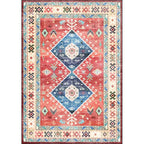 Classic tribal pattern carpet light red southwest carpet polyester machine washable non-slip back carpet for bedroom