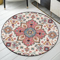 Pink Moroccan Carpet Polyester Medallion Print Carpet washable non-slip carpet for living room