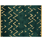 Novelty Living Room Rug in green geometric line pattern Rug Polyester pet-friendly area rug