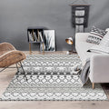Gray Bedroom Rug Southeast-Geometric Diamond Pattern Area Rug Polyester Stain Resistant Pet Friendly Rug