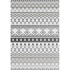 Gray Bedroom Rug Southeast-Geometric Diamond Pattern Area Rug Polyester Stain Resistant Pet Friendly Rug