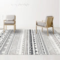 Black and brown southwestern carpet polyester tribal pattern carpet washable non-slip backing carpet for the living room