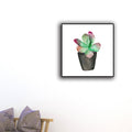 Tropix Succulent Plant Sign Canvas Structured Green Wall Art Print for Living Room