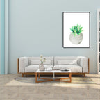 Tropix Succulent Plant Sign Canvas Structured Green Wall Art Print for Living Room