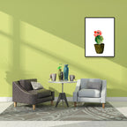 Tropix Succulent Plant Sign Canvas Structured Green Wall Art Print for Living Room