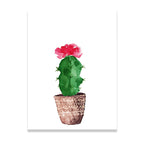 Tropical Wall Art Print Pastel Color Bonsai Painting Canvas for Living Room, Textured