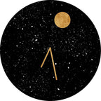 Novelty Outer Space Print Rug Black Polyester Rug Washable Non-Slip Back Rug for Living Room