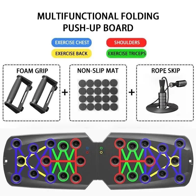 14-in-1 push-up board for targeted upper body training