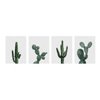 Tropical Plant Cactus Wall Decoration Green Texture Surface Canvas Print for Living Room