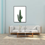 Tropical Plant Cactus Wall Decoration Green Texture Surface Canvas Print for Living Room