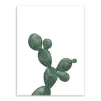 Tropical Plant Cactus Wall Decoration Green Texture Surface Canvas Print for Living Room