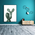 Tropical Plant Cactus Wall Decoration Green Texture Surface Canvas Print for Living Room