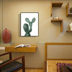 Tropical Plant Cactus Wall Decoration Green Texture Surface Canvas Print for Living Room