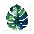 Stylish tropical leaf art print for bedroom Botanical wall decoration in green
