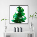 Stylish tropical leaf art print for bedroom Botanical wall decoration in green