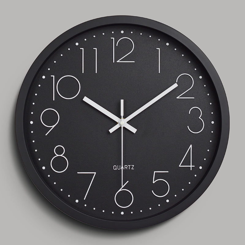 Simple Design 3D Silent Classroom Wall Clock 30 cm