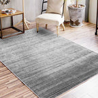 Casual Ombre Carpet Green and Blue Synthetic Carpet Machine Washable Non-Slip Rug for Bedroom
