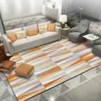 North Sea Novelty Rug in Orange Geometric Triangle Pattern Rug Polyester Washable Carpet for Home decoration