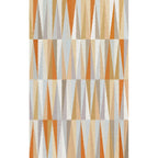 North Sea Novelty Rug in Orange Geometric Triangle Pattern Rug Polyester Washable Carpet for Home decoration