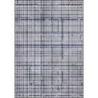 Gray Novelty Rug Polyester Checkered Pattern Rug Washable Non-Slip Back Rug for Living Room