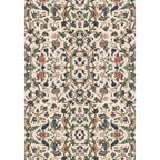 Retro Floral Pattern Carpet Light Yellow Classic Carpet Polyester Washable Non-Slip Back Carpet for Living Room