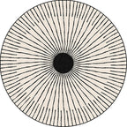 Unique Radial Pattern Rug Apricot Modern Rug Polyester Washable Non-Slip Back Rug for Bedroom