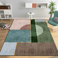 Simple Color Block Carpet Multicolor Nordic Carpet Polyester Washable Non-Slip Back Area Rug for Living Room