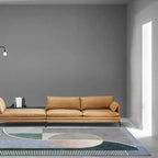 Unique striped carpet green and gray Nordic carpet polyester washable non-slip backing carpet for the living room