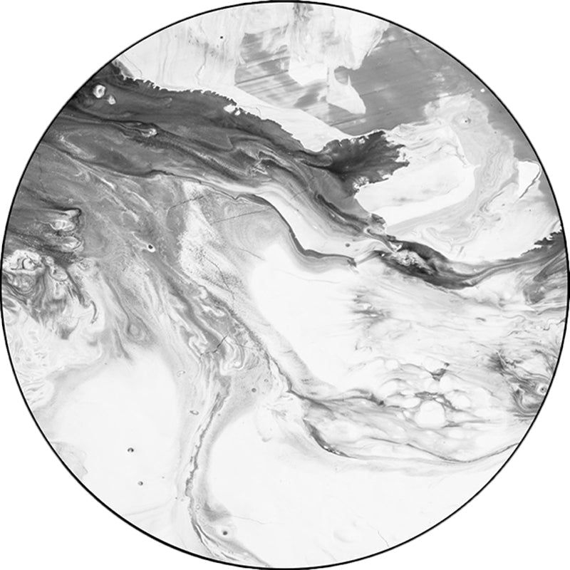 Black and White Bedroom Carpet Modern Abstract Oil Painting Pattern Area Rug Polyester Non-Slip Washable Rug