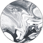Black and White Bedroom Carpet Modern Abstract Oil Painting Pattern Area Rug Polyester Non-Slip Washable Rug