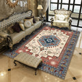 American Southwestern rug in gray and white geometric floral pattern rug polyester non-slip rug for home decor