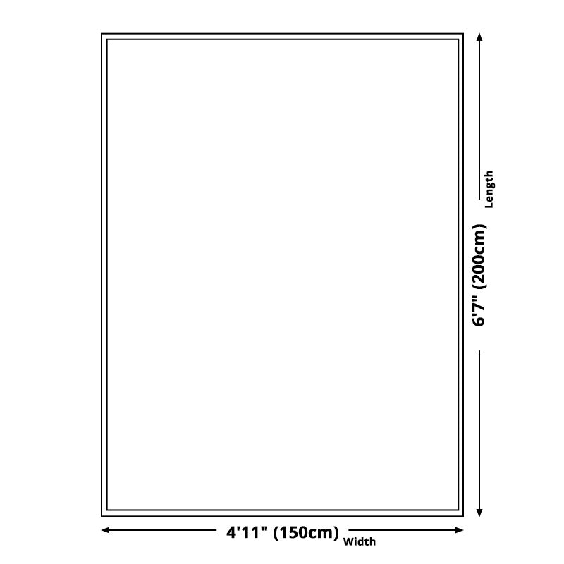 Yellow Bedroom Rug Southwest Tribal Pattern Area Rug Polyester Non-slip Stain Resistant Rug